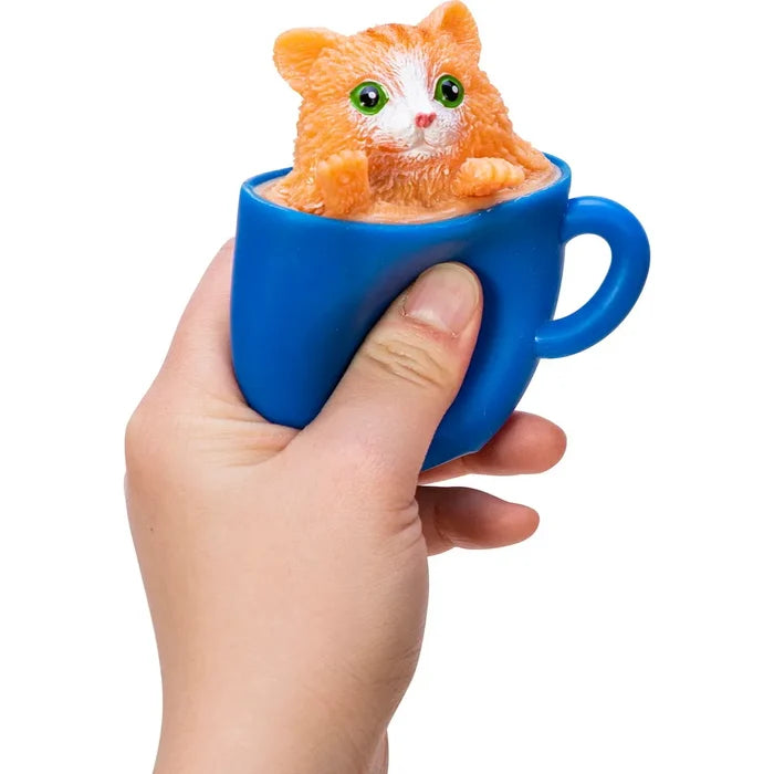 Schylling 2.5 Inch Pop-a-Chino Kitties - Squishy Squeeze Fidget Toy