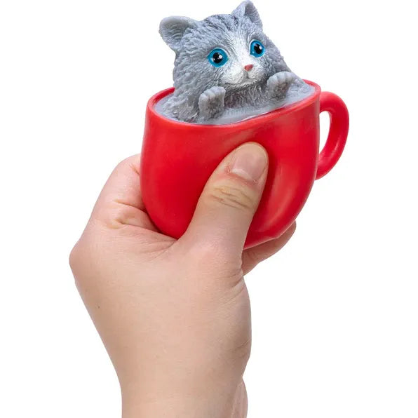 Schylling 2.5 Inch Pop-a-Chino Kitties - Squishy Squeeze Fidget Toy
