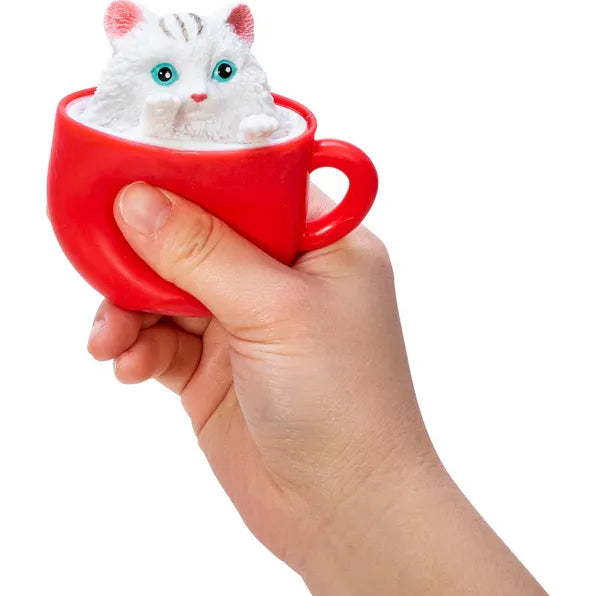 Schylling 2.5 Inch Pop-a-Chino Kitties - Squishy Squeeze Fidget Toy
