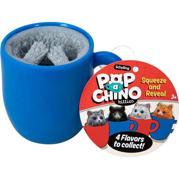 Schylling 2.5 Inch Pop-a-Chino Kitties - Squishy Squeeze Fidget Toy