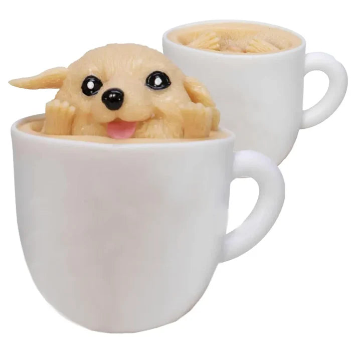 Schylling 2.5 Inch Pup in a Cup - Squishy Squeeze Fidget Toy