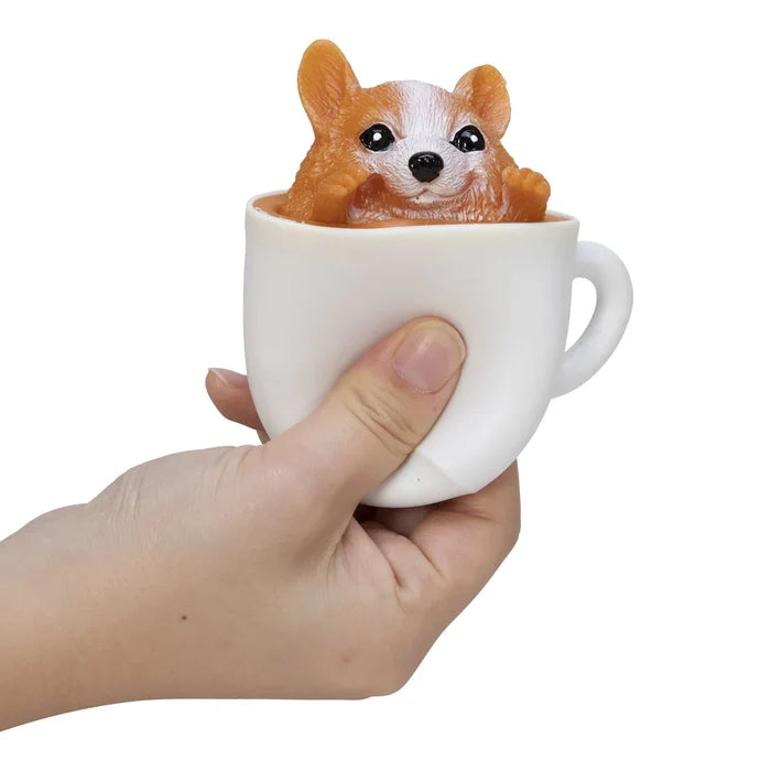 Schylling 2.5 Inch Pup in a Cup - Squishy Squeeze Fidget Toy