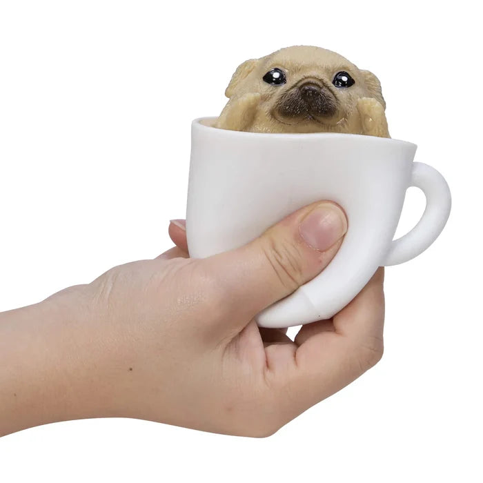 Schylling 2.5 Inch Pup in a Cup - Squishy Squeeze Fidget Toy