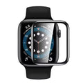 Black Apple Watch Series 11 (46mm) screen protector from That Watch Shop, fitting the watch face with a clear protective layer.