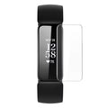 Black Fitbit Inspire 2 screen protector for watch, designed to safeguard the fitness tracker display from scratches and damage.