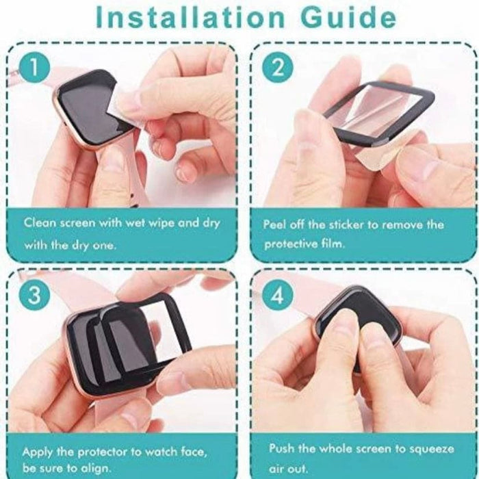 Fitbit Versa 1 screen protector by That Watch Shop, clear watch screen protection for Fitbit Versa 1 smartwatch.