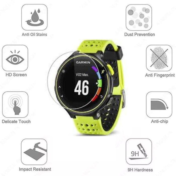 Garmin Forerunner 230 series watch screen protector, clear and protective accessory for Garmin running watch.