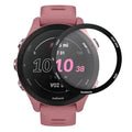 Garmin Forerunner 255S watch screen protector, clear protective film covering the device's display for scratch resistance.
