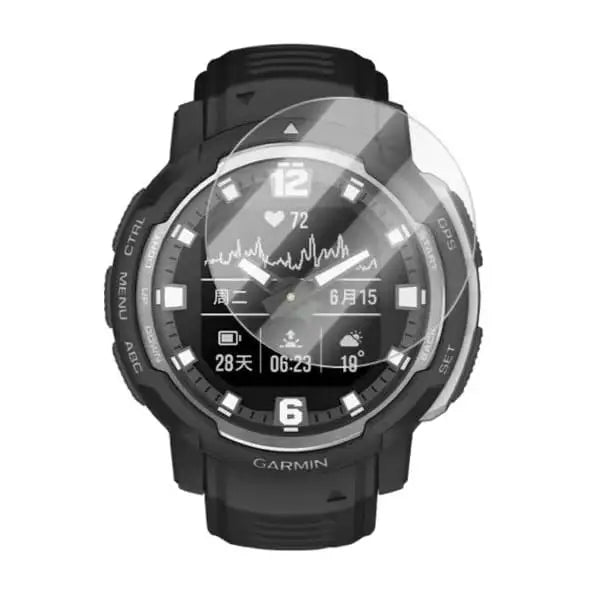 Set of five Habicare screen protectors for Garmin Instinct Crossover watch, providing scratch and impact resistance.