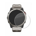 Titanium screen protector for Garmin quatix 7X smartwatch, providing durable protection for the watch display.