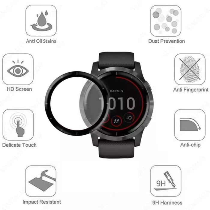 Garmin Vivoactive 3 watch screen protector by That Watch Shop, clear protective film for screen durability and scratch prevention.