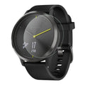 Black Garmin Vivomove HR screen protector, clear watch screen cover for added protection, designed by That Watch Shop.