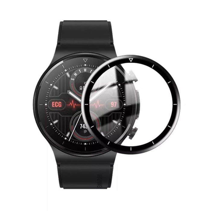 Huawei GT 2 Pro watch screen protector from That Watch Shop, showing a clear protective film on the watch face.