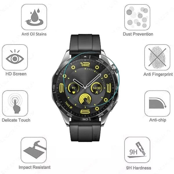 Huawei GT4 46mm watch screen protector by That Watch Shop, showcasing clear, durable protection for smartwatch display.