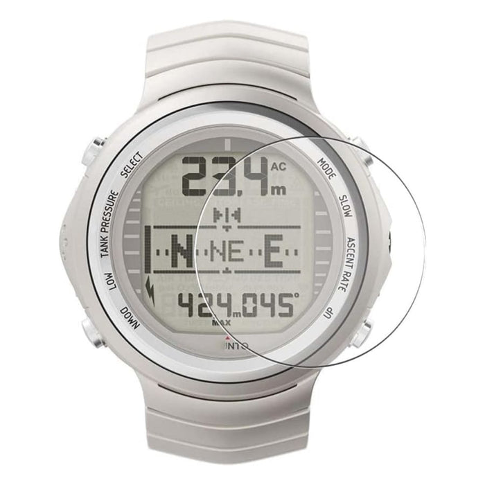 Two clear screen protectors for Suunto DX watch case, designed to shield the watch face from scratches and damage.