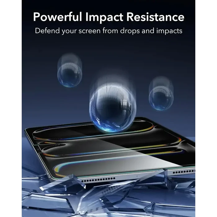 Habicare 9eight5 tempered glass screen protectors for iPad, pack of 2, covering all iPad models with clear, durable protection.