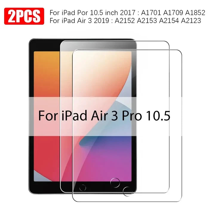Habicare 9eight5 tempered glass screen protectors for iPad, pack of 2, compatible with all iPad models including Air 3.