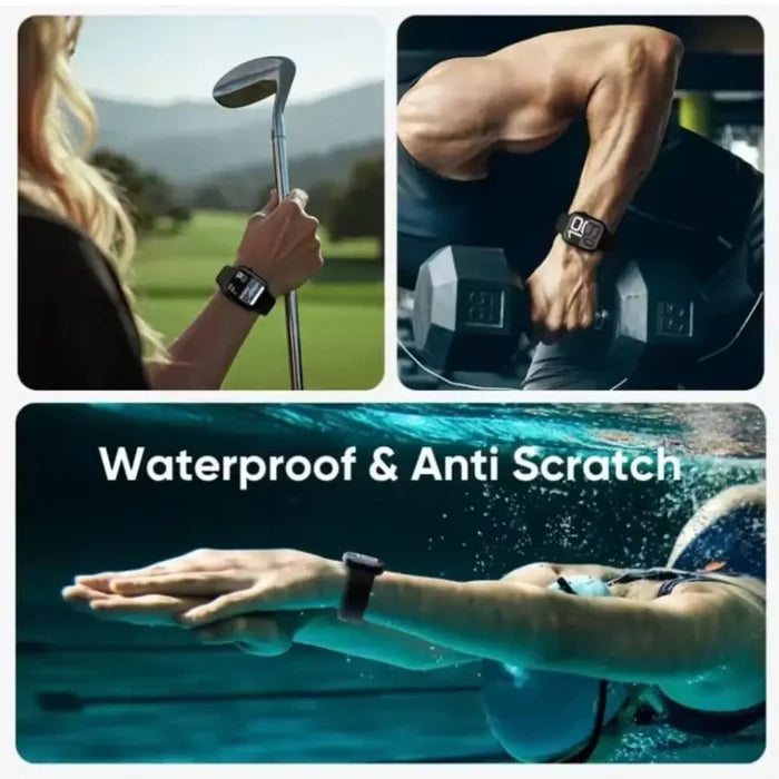 Set of five Habicare Apple Watch Series 10 (46mm) screen protectors showing clear, protective film for smartwatch display.