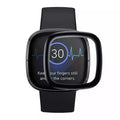 Set of five Habicare Fitbit Versa 4 screen protectors, clear watch screen protectors for enhanced device protection.