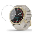 Set of five Habicare Garmin Descent Mk2S watch screen protectors, clear and durable protection for smartwatch screens.