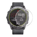Pack of five Habicare Garmin Enduro watch screen protectors showing clear, durable protective film on smartwatch screens.