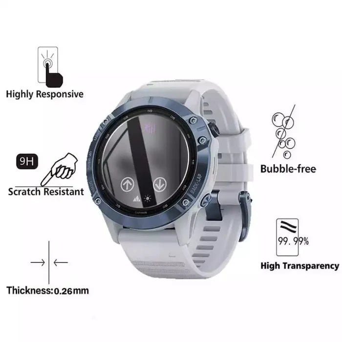 Pack of five Habicare screen protectors for Garmin Fenix 5S Series watch, protecting the watch face from scratches and damage.