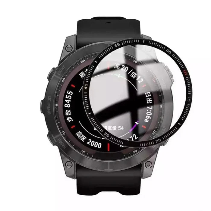 Pack of five Habicare screen protectors for Garmin Fenix 6S and 6S Pro series watch, showing clear protective film on watch face.