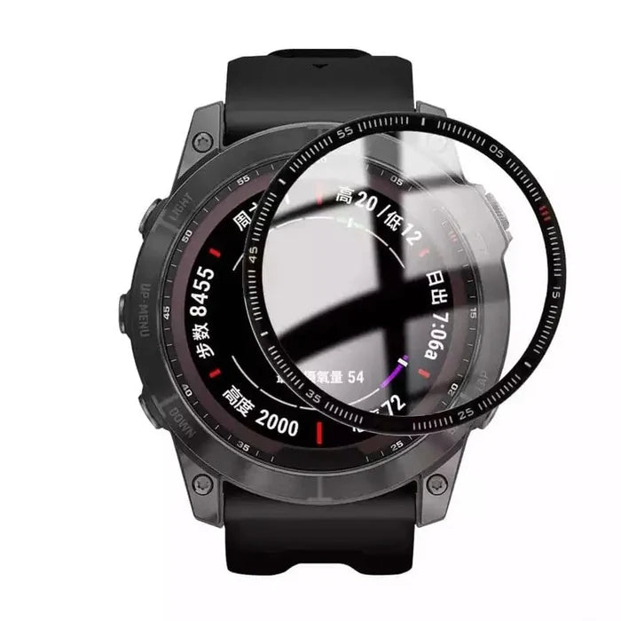 Set of five Habicare screen protectors for Garmin Fenix 7 and 7 Pro series watches, offering durable screen protection.