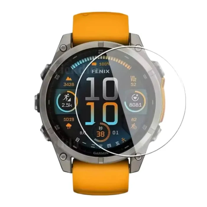 Habicare Garmin Fenix 8 47mm series watch screen protectors, pack of 5, clear protective covers for smartwatch screens.