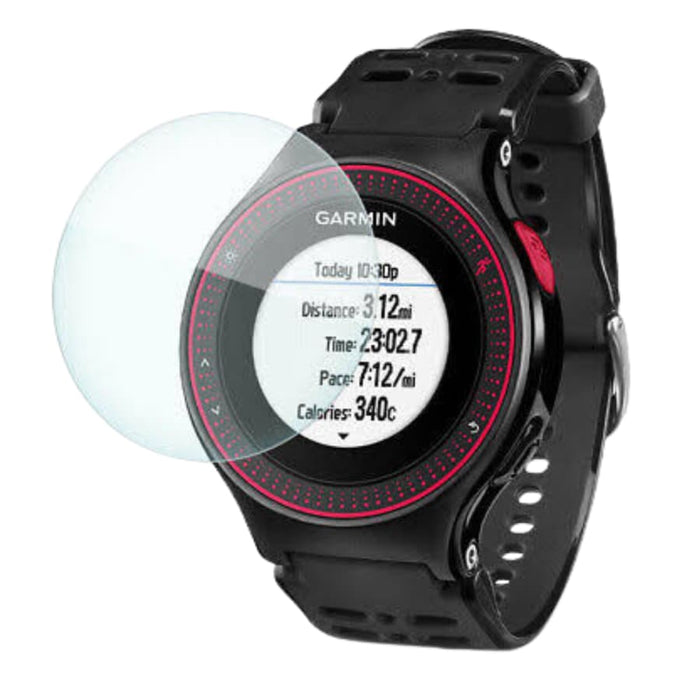 Pack of two Garmin Forerunner 220 watch screen protectors, clear protective film for watch screens by That Watch Shop.