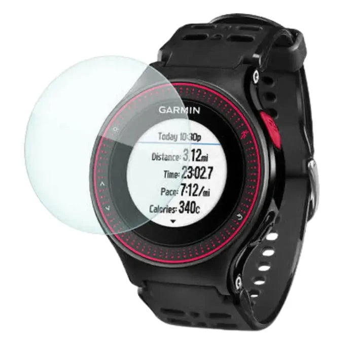 Set of five Habicare Garmin Forerunner 225 watch screen protectors, clear protective covers for durable screen safety.