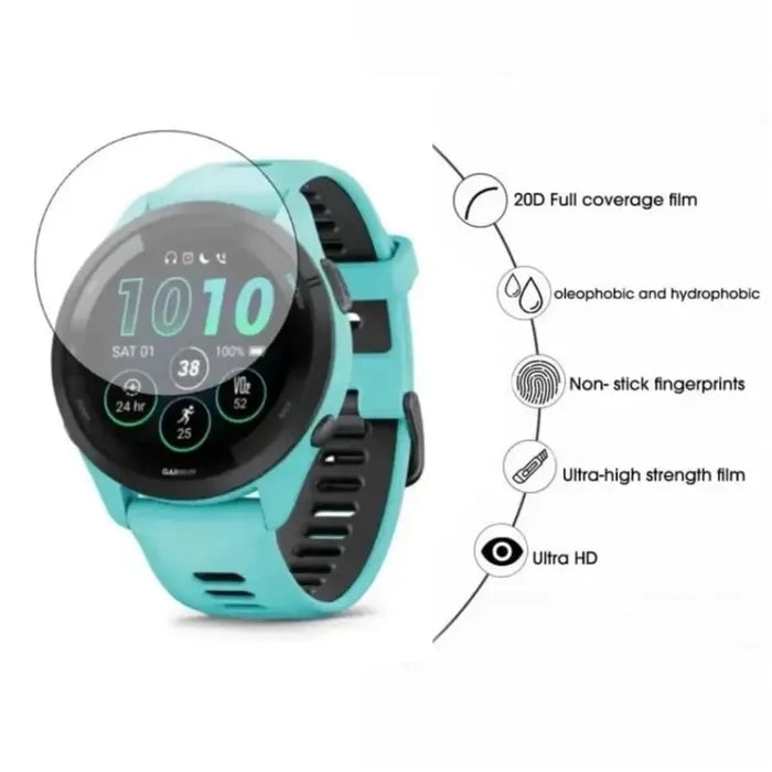 Habicare screen protectors for Garmin Forerunner 265 46mm watch, pack of 5, protective film for watch screen.
