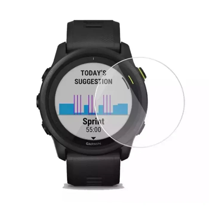 Set of five Habicare Garmin Forerunner 745 screen protectors, clear watch screen protectors for added device safety.