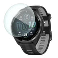 Set of five Habicare Garmin Forerunner 965 watch screen protectors showing clear, durable film coverage for smartwatch screens.