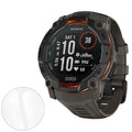 Pack of five Habicare Garmin Instinct 3 50mm watch screen protectors, clear and durable for screen protection.