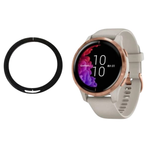 Two Garmin Venu screen protectors in clear packaging, designed to safeguard the watch display from scratches and impacts.