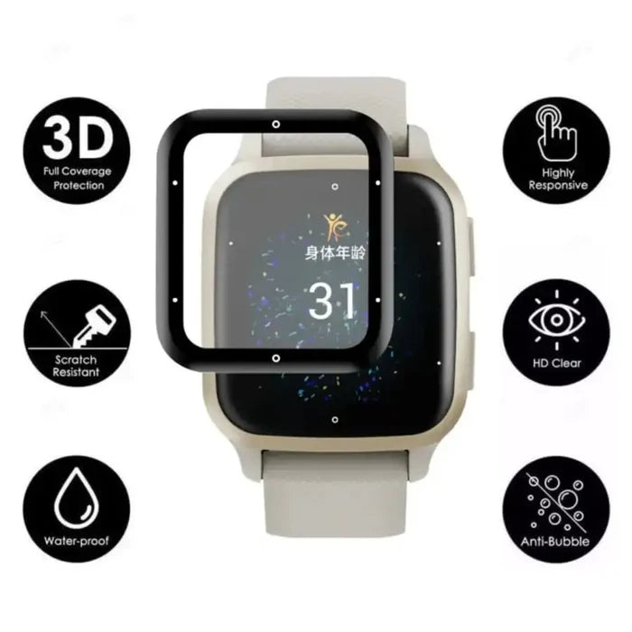 Set of five Habicare Garmin Venu Sq 2 Series screen protectors for watch, offering durable protection and clear visibility.