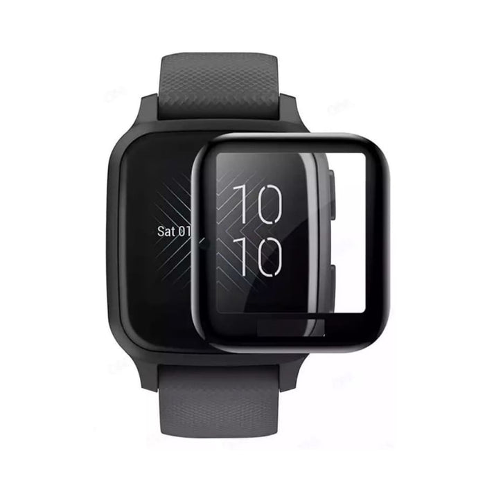 Two Garmin Venu Sq Series screen protectors by That Watch Shop, designed to shield watch screens from scratches and damage.