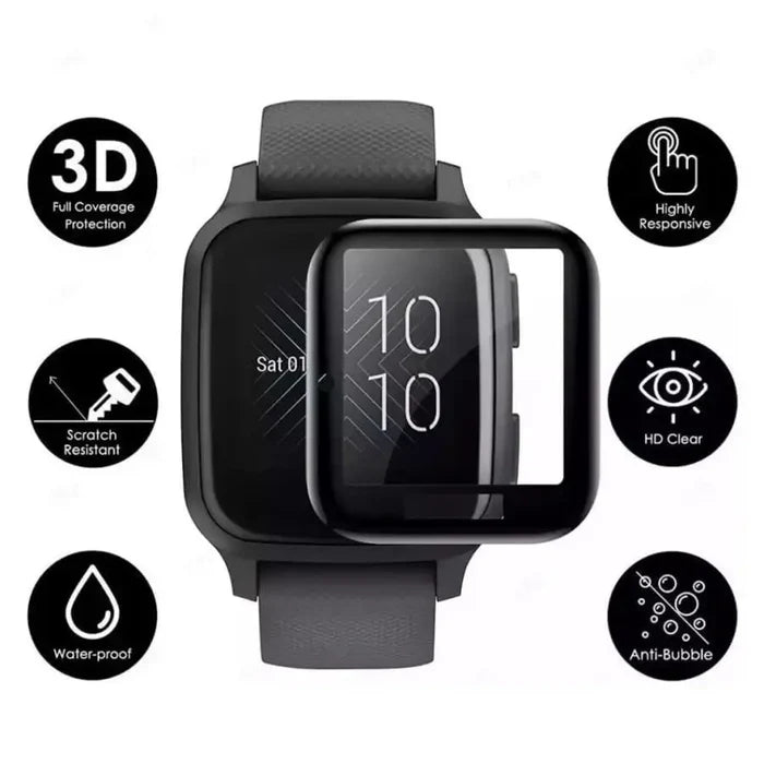 Habicare Garmin Venu Sq series screen protectors, pack of 5, clear watch screen protectors to prevent scratches and damage.