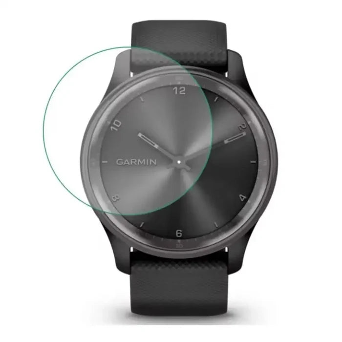 Set of five Habicare Garmin Vivomove Trend screen protectors for watch display protection.