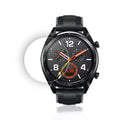 Pair of Huawei GT 2 46mm watch screen protectors by That Watch Shop, showing clear, transparent glass covers for smartwatch screens.
