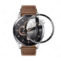 Pair of Huawei GT3 46mm watch screen protectors, clear protective covers for smartwatch screens, by That Watch Shop.