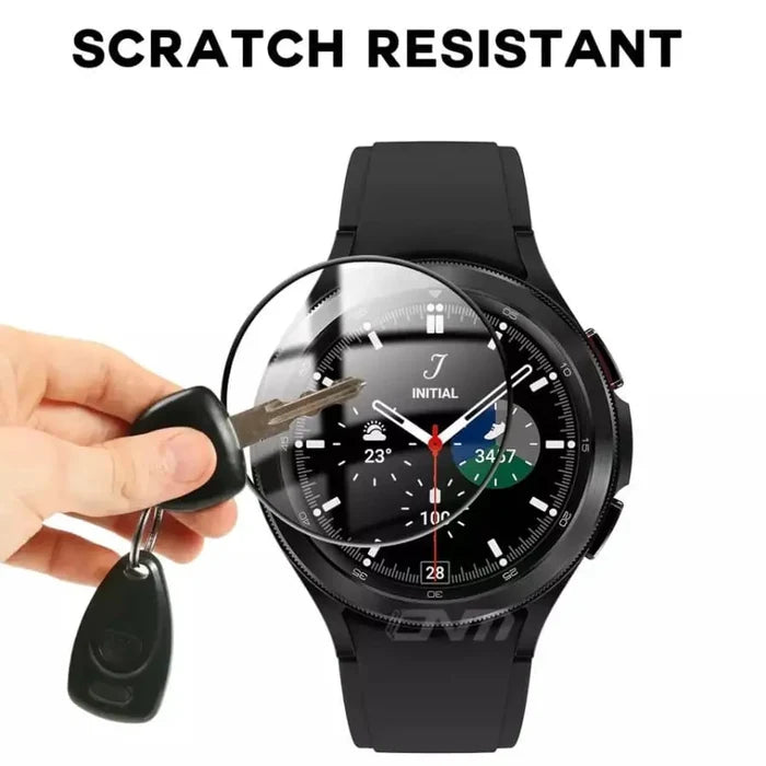 Set of five Habicare screen protectors for Samsung Galaxy Watch 3 41mm, designed to shield the watch display from scratches and impacts.