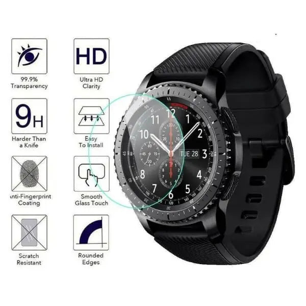 Set of five Habicare screen protectors for Samsung Galaxy Watch 4 (40mm), designed to safeguard the watch screen from scratches and damage.