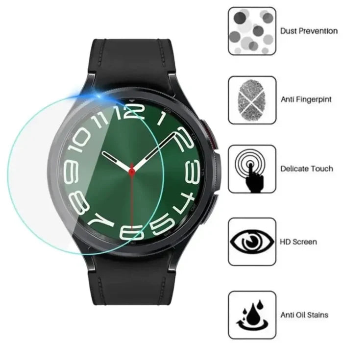 Habicare Samsung Galaxy Watch 6 44mm screen protectors, pack of 5, clear protective covers for smartwatch screens
