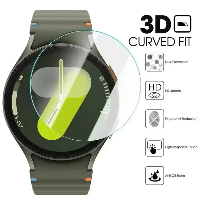 Habicare screen protectors for Samsung Galaxy Watch 7 44mm, pack of 5, designed to protect the watch screen from scratches and damage.