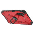 Red Shockproof Armor Case for Samsung Galaxy A & S Series by Habicare, with rugged protection and textured grip.