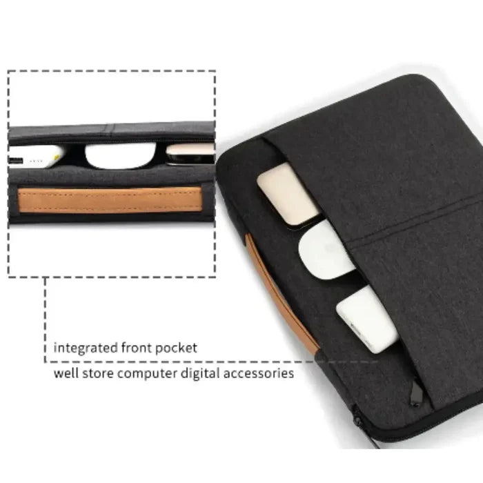 Habicare 9eight5 shockproof laptop sleeve for 14-15.6 inch MacBook, HP, Dell with padded protective design and durable material.