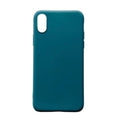 Turquoise silicone phone case for iPhone X/XS by 9eight5, showcasing a slim, protective design with smooth texture.
