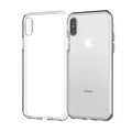 Silicone case for iPhone X and XS by 9eight5, showing a smooth, flexible transparent cover on a white background.
